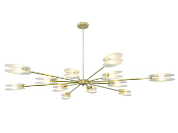 PRESENT CHANDELIER 3 - LED brass pendant lamp by Patinas Lighting - view 3
